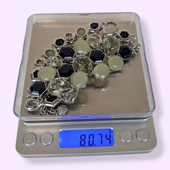 Talbots Blue & Yellow Stone Statement Necklace - Picture 6 of 7